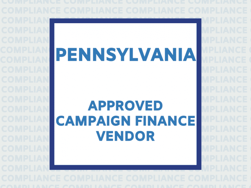 Pennsylvania Approved Campaign Finance Vendor