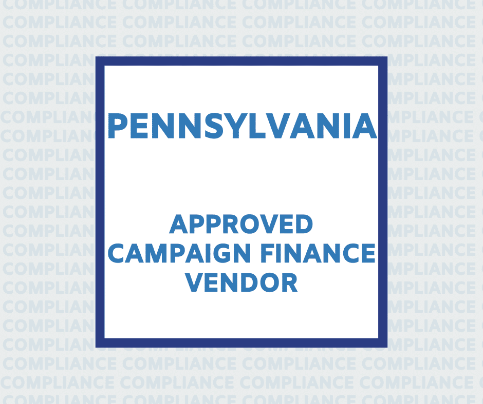 Pennsylvania Approved Campaign Finance Vendor