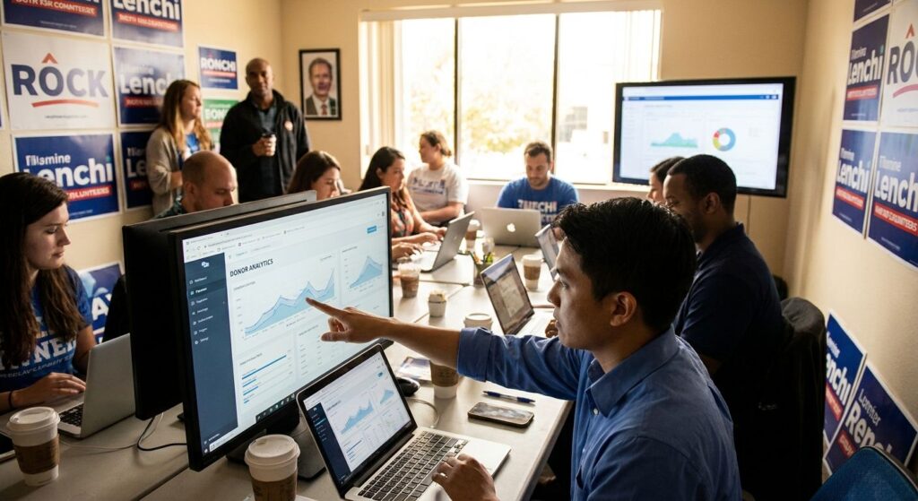 AI donor scoring software for political campaigns