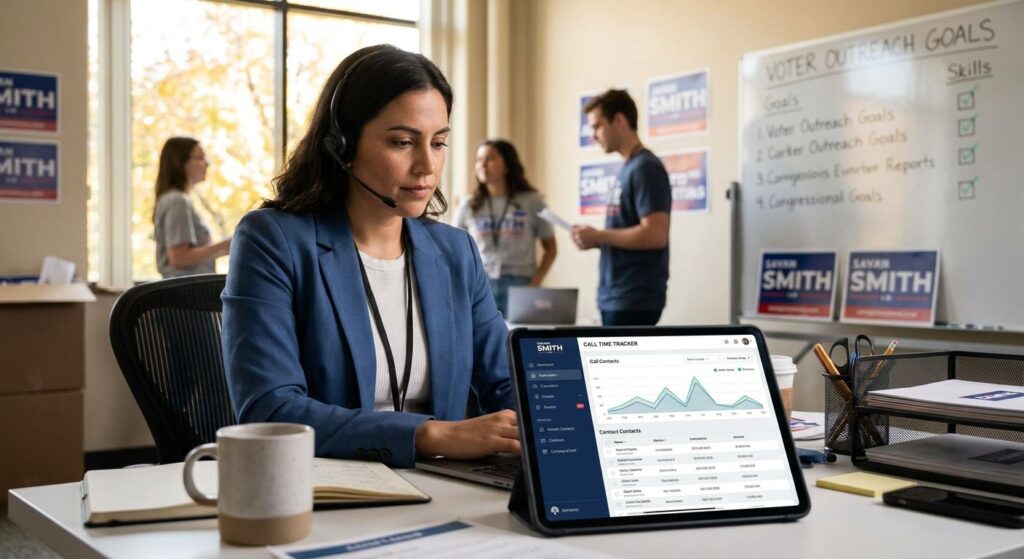 Call time tracking for congressional campaigns
