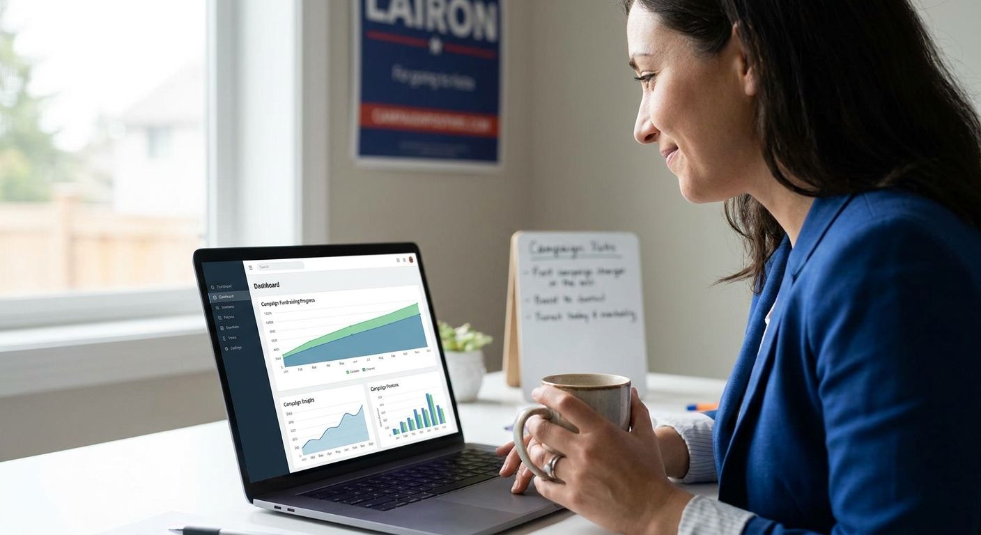 Fundraising goal tracker for political campaigns