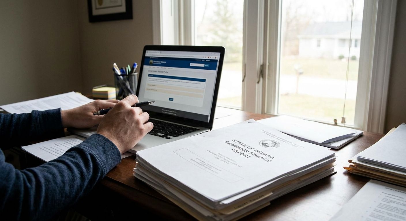 How to file a campaign finance report in Indiana