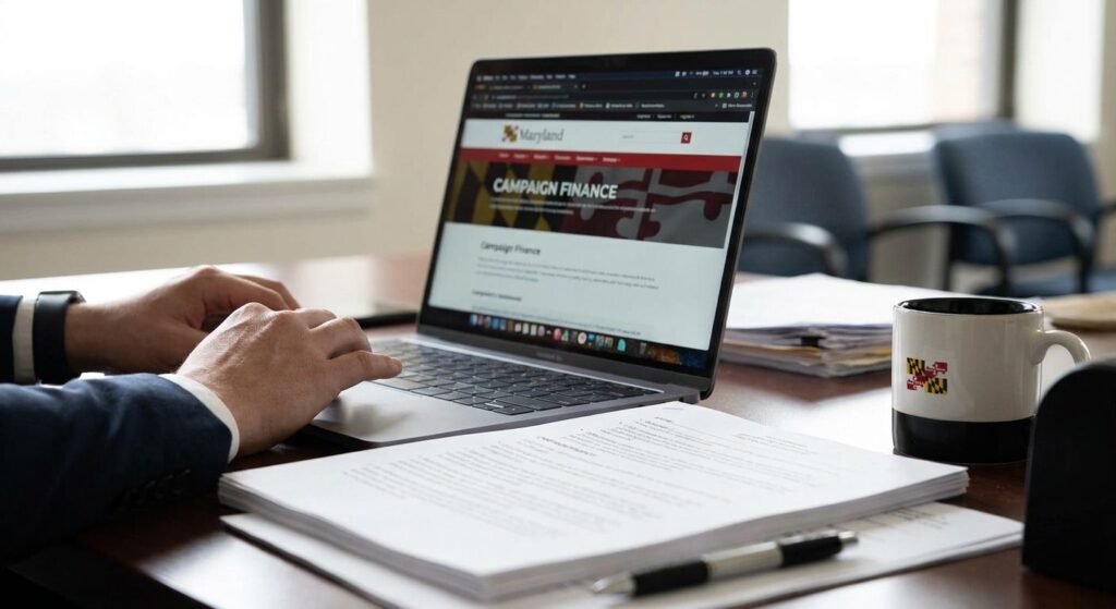How to file a campaign finance report in Maryland