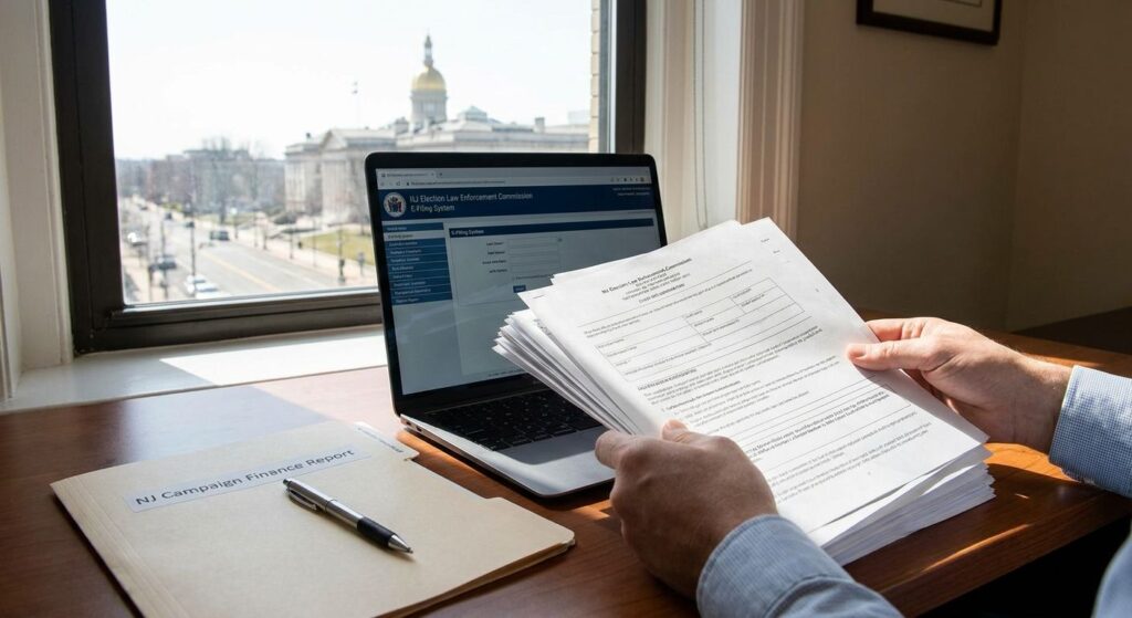 How to file a campaign finance report in New Jersey