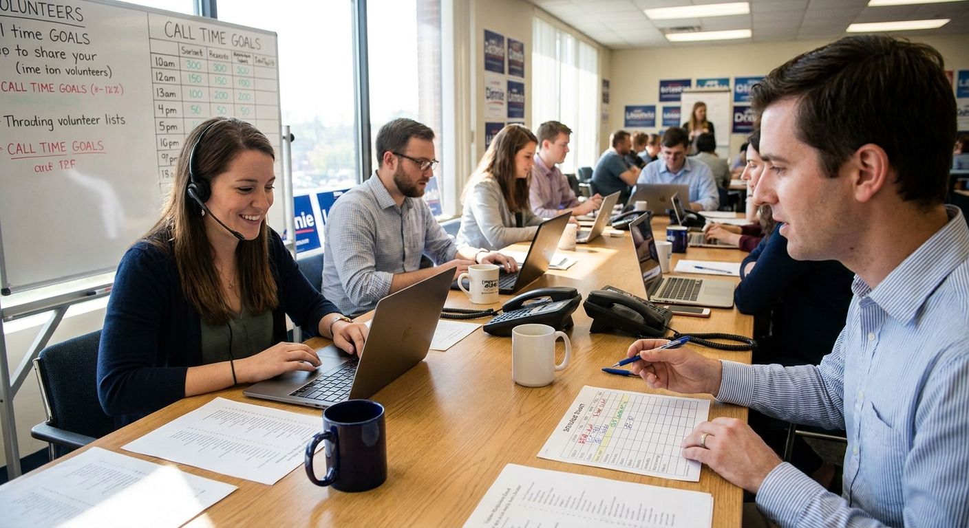 How to set up call time blocks for a political campaign