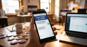 Text-to-donate software for political fundraising