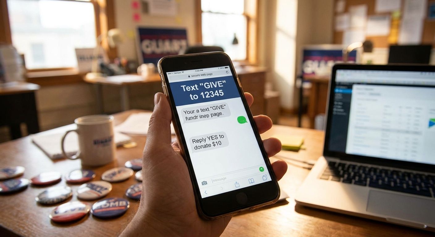 Text-to-donate software for political fundraising