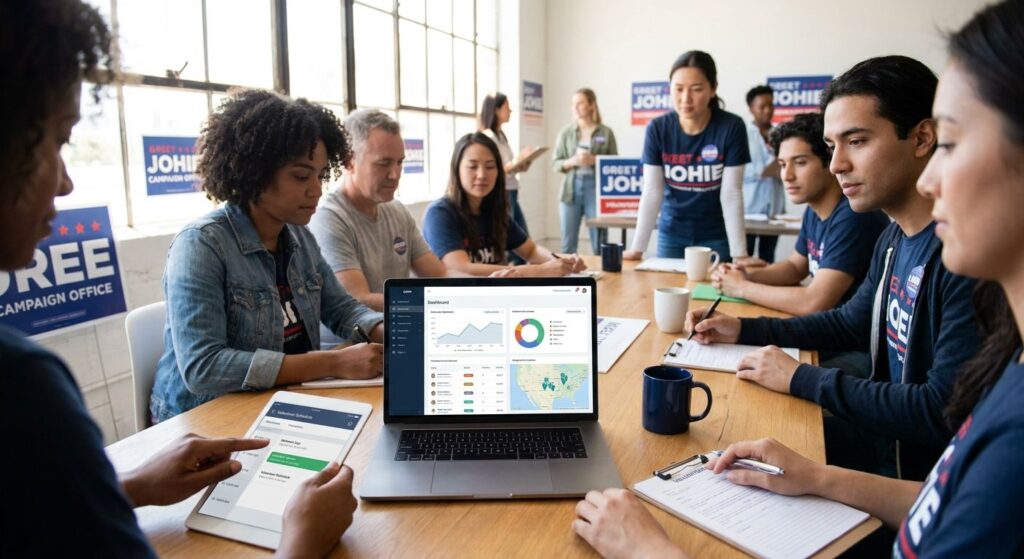Volunteer coordination software for local campaign teams