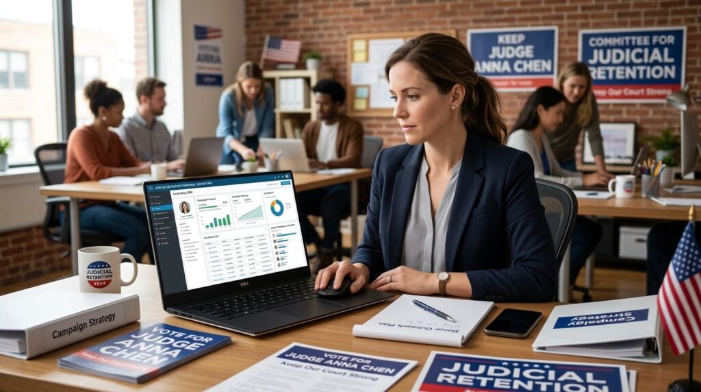 Fundraising CRM for judicial retention campaigns