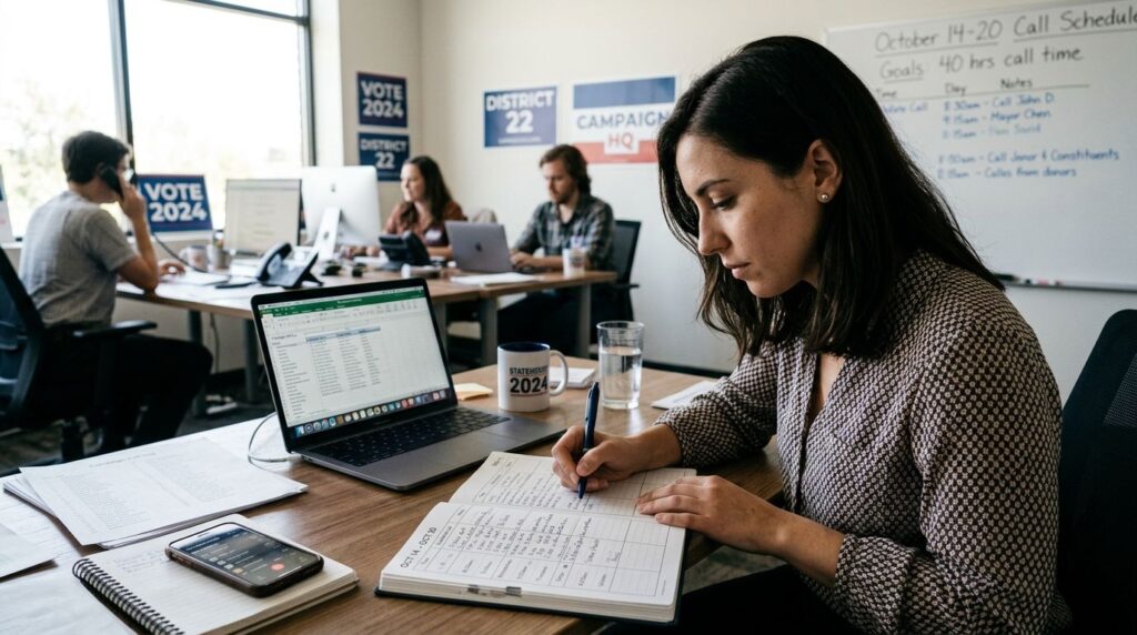 How to plan a call time schedule for a state legislature race