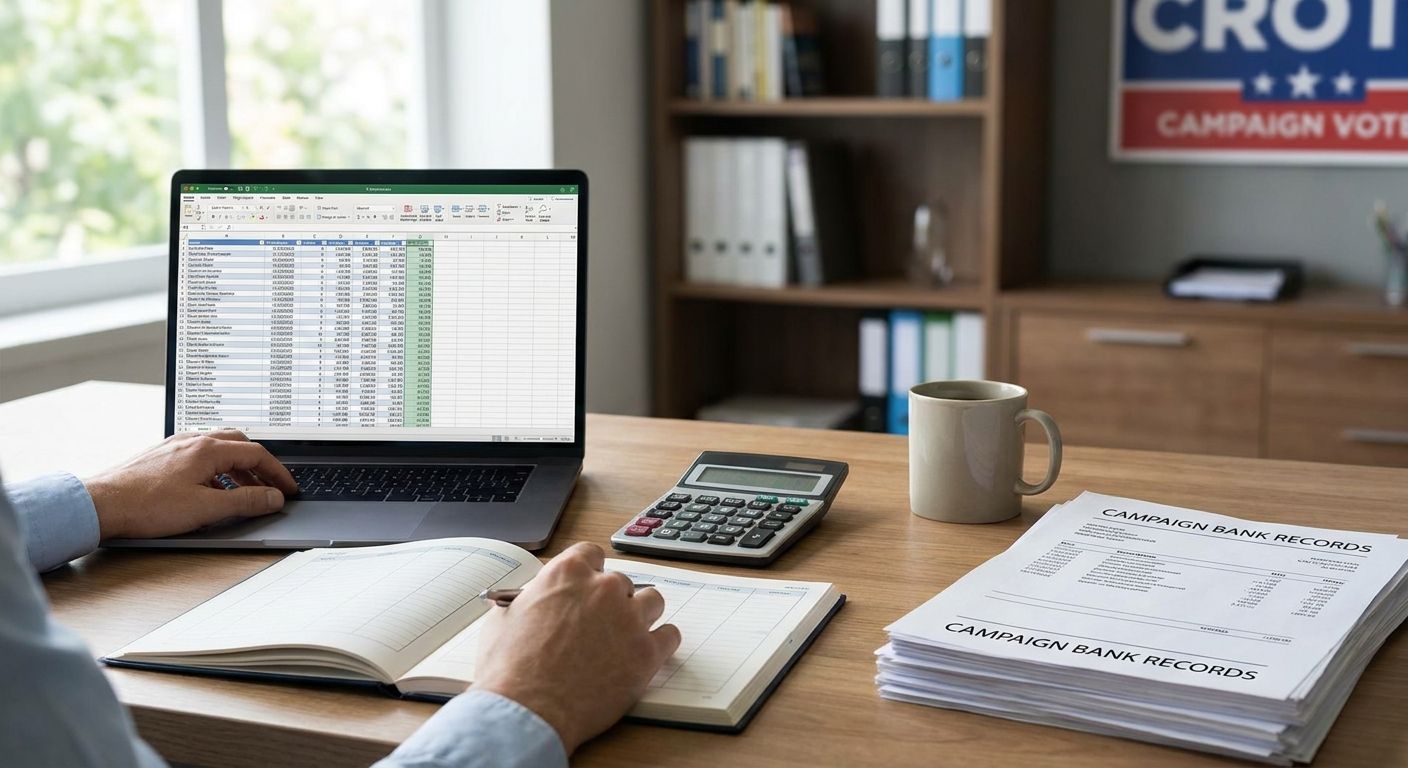 How to reconcile campaign bank records for finance reporting