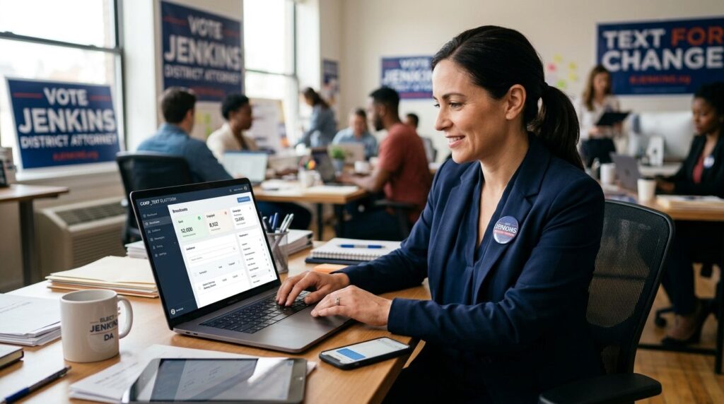 Texting platform for district attorney campaigns