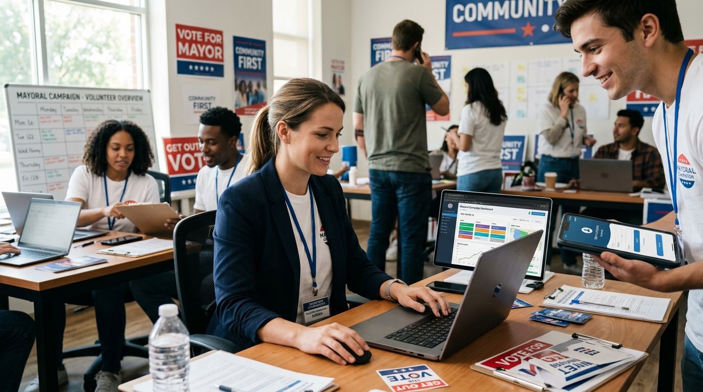 Volunteer coordination software for mayoral campaigns