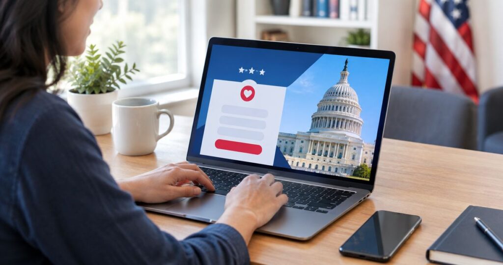 Web forms for congressional campaign donation pages